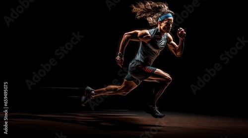 High-speed Sprinter's Energetic Momentum, Athletic Speed on the Track
