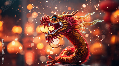 A Dragon Golden Chinese New Year 2024