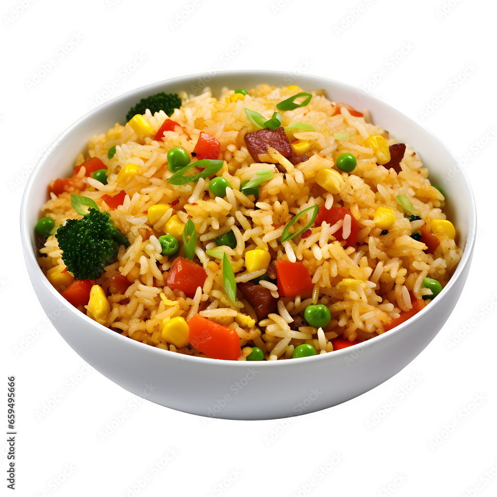Fried rice isolated on transparent background Fried rice isolated on transparent background