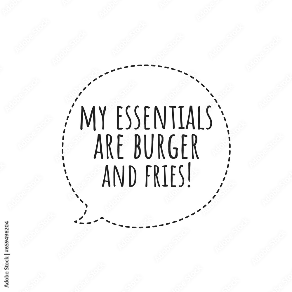 ''Fries'' Lettering Quote Illustration ''Fries'' Lettering Quote Illustration