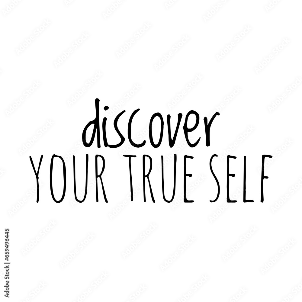 ''Discover yourself'' Quote Illustration