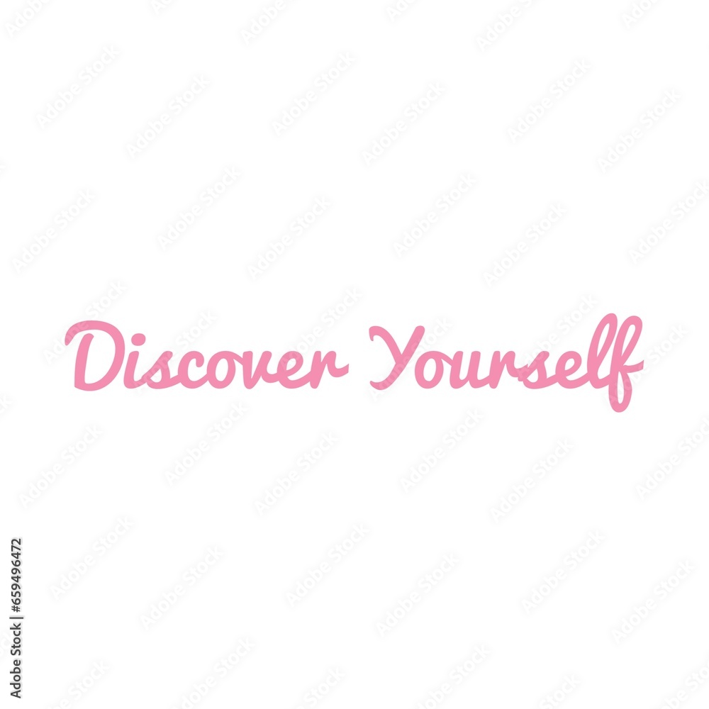 ''Discover yourself'' Quote Illustration