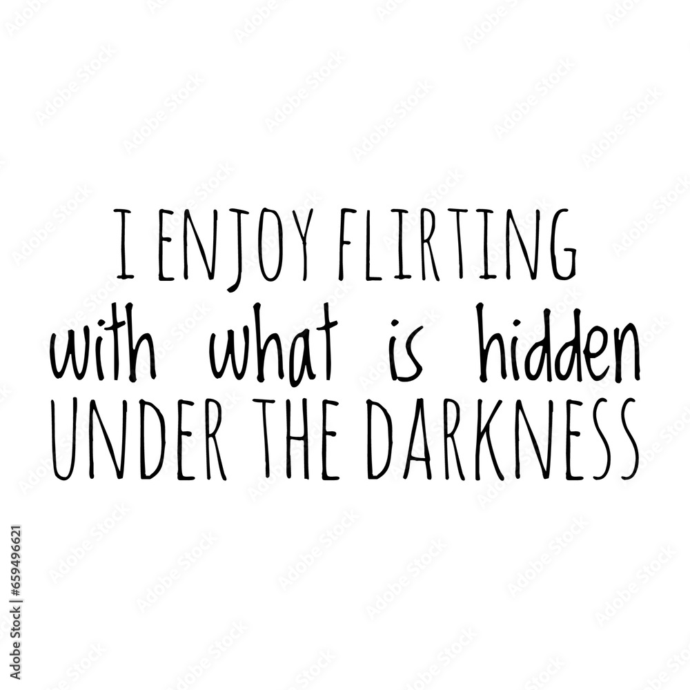 Fototapeta premium ''Flirting'' Romantic Quote Illustration