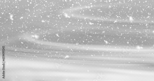 Snow and snowflakes on transparent background.  Winter snowfall effect of falling white snow flakes and shining, New Year snowstorm or blizzard realistic backdrop. Christmas or Xmas holidays.