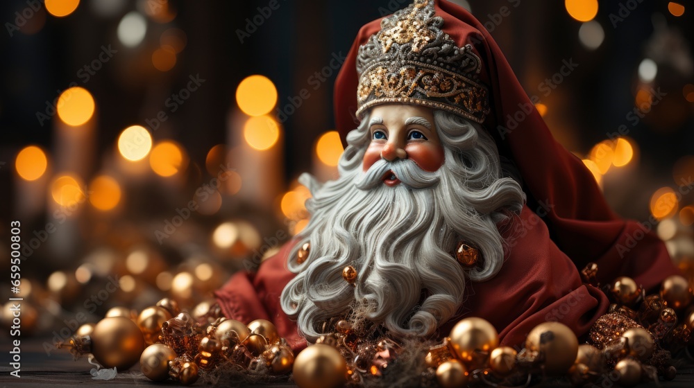 A Sinterklaas-themed holiday garland with intricate , Background Image,Desktop Wallpaper Backgrounds, HD