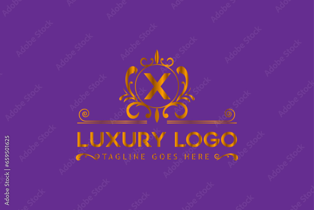 Luxury, royal, monogram, latter, business logo design