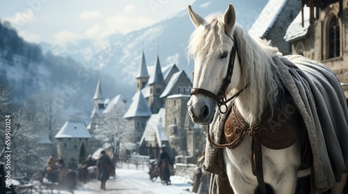 Sinterklaas riding his white horse Amerigo through , Background Image,Desktop Wallpaper Backgrounds, HD © ACE STEEL D