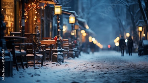 Snowy street in the city Urban winter street scene , Background Image,Desktop Wallpaper Backgrounds, HD