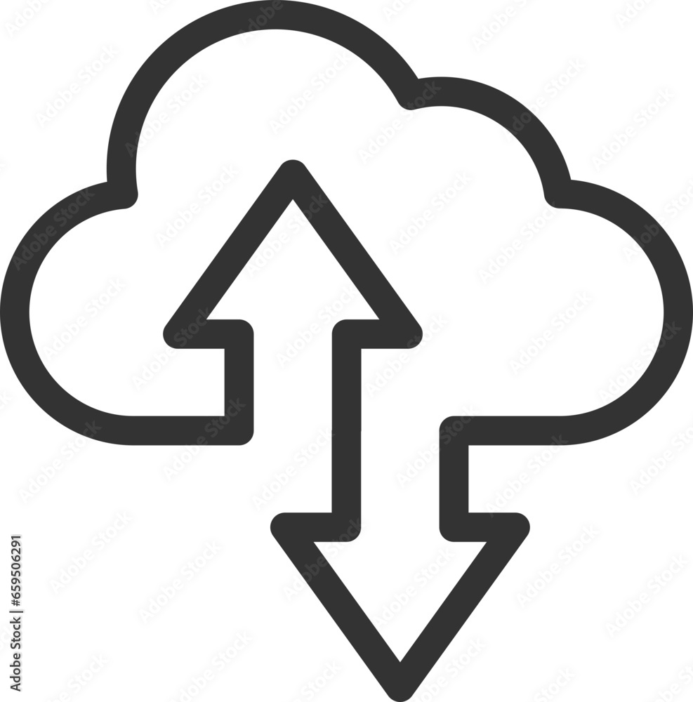 Technology icon vector cloud computing connection. Big data global server. Line design symbol. Technology icon vector cloud computing connection. Big data global server. Line design symbol.