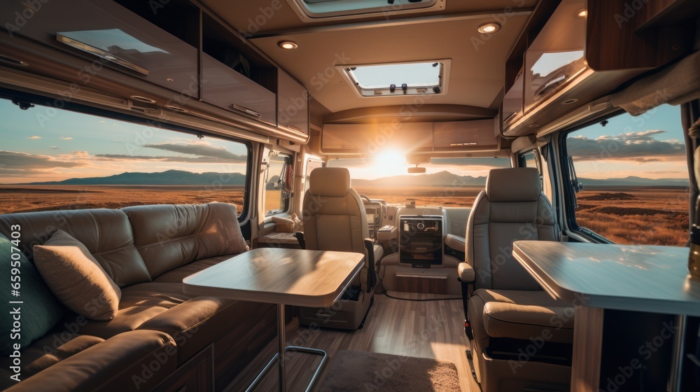 Obraz premium Family RV Vacation Trips, RV Vacation Trips Holiday caravan