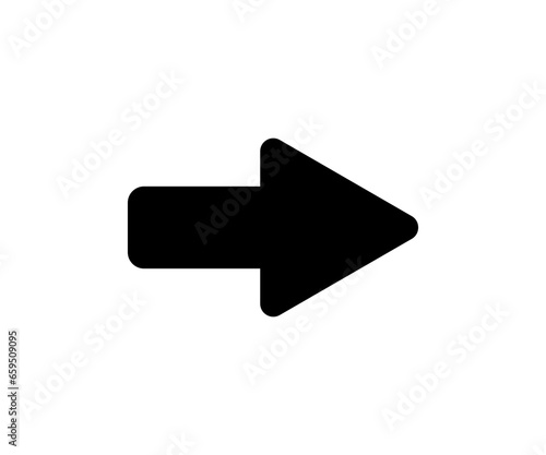 Arrow icon. Simple vector arrow illustration. Black icon.