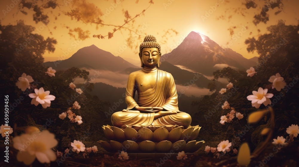 buddha statue in calm rest pose.Shakyamuni Buddha is a spiritual teacher, one of the three world religions. Given the name Siddhartha Gautama Siddhattha Gotama