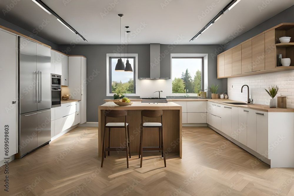 modern kitchen interior