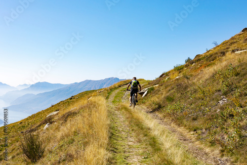 high altitude MTB excursion above Lake Como, Italy