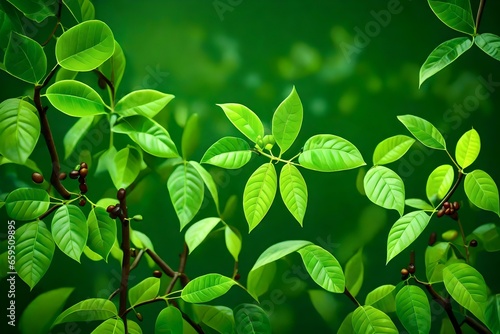 Growth Trees concept Coffee bean seedlings nature background - AI Generative