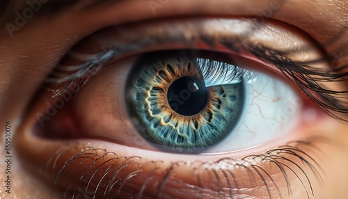 Photo of a person's mesmerizing blue eye