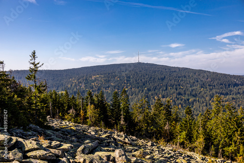 Wunderschöne Herbstwanderung durch das Fichtelgebirge im oberfränkischen Bischofsgrün - Bayern - Deutschland photo