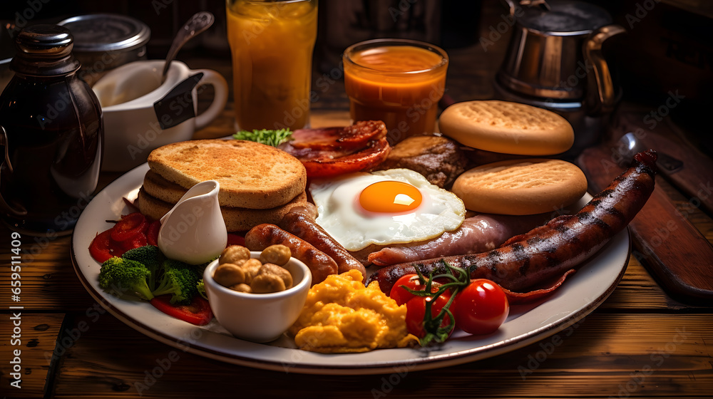 Classic English Breakfast Spread