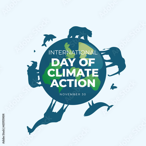 Flyers promoting the International Day of Climate Action or events associated with it may be made using vector pictures regarding the day. design of a flyer, a celebration.