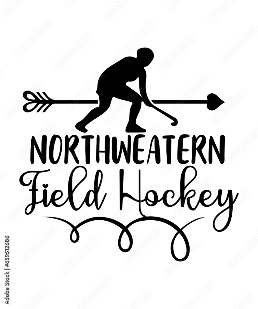 northweatern Field Hockey svg
