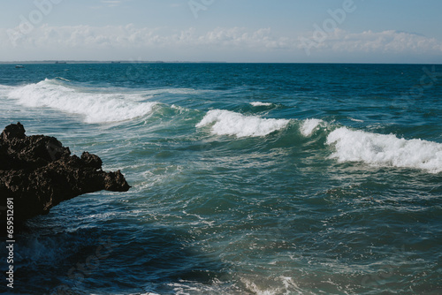 View of beautiful ocean waves