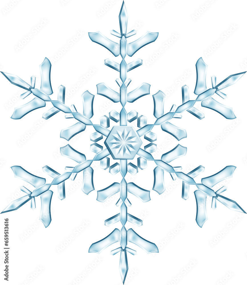 Big complex Christmas snowflake in light blue colors Big complex Christmas snowflake in light blue colors
