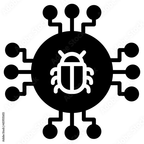 Solid software virus icon