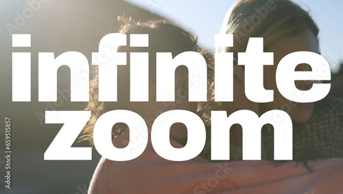 Infinite Zoom with Text and Background