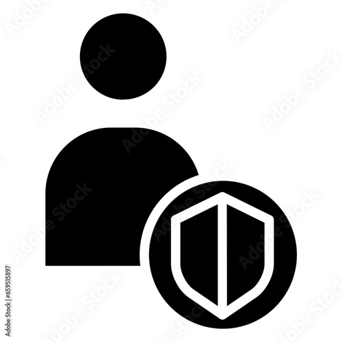 Solid Profile Shield icon