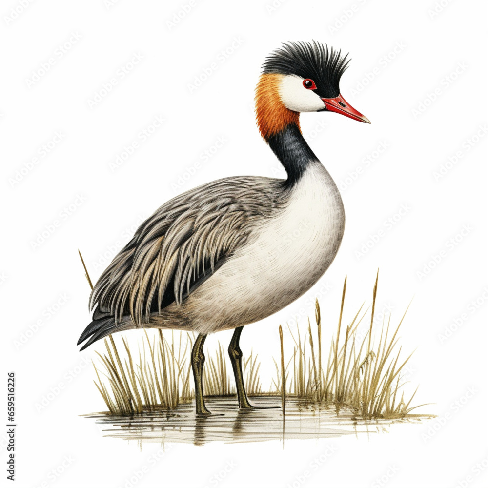 grebe portrait grebe portrait