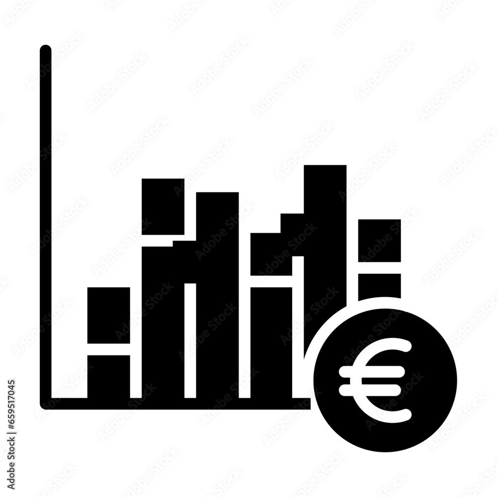 Solid Euro graph icon