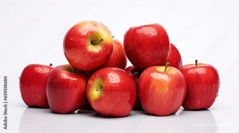 red apples on white background red apples on white background
