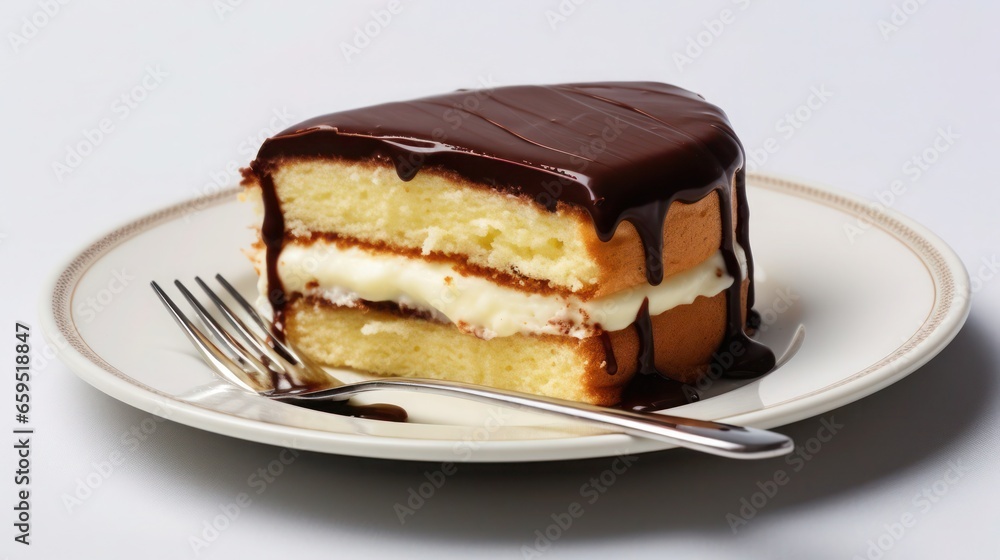 piece of cake with cream piece of cake with cream