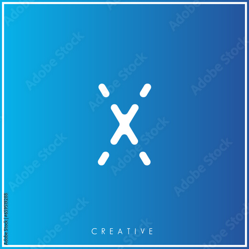 X Creative latter logo design Premium Vector letters Logo. Vector Illustration. clean and minimal letter. logo creative fonts monogram icon symbol. Universal elegant luxury alphabet vector design