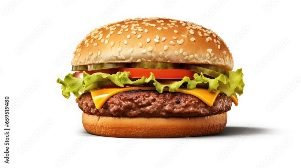 hamburger on a white background hamburger on a white background