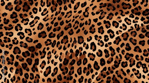  a leopard print pattern with brown spots on a black background.  generative ai