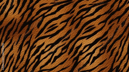  a close up of a tiger print pattern on a surface.  generative ai