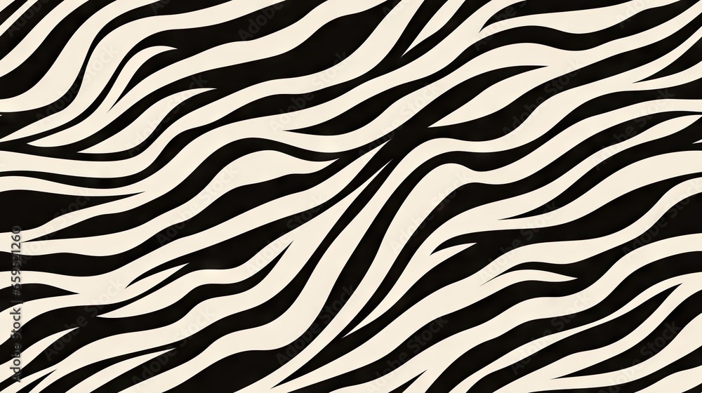  a black and white zebra print pattern on a white background.  generative ai