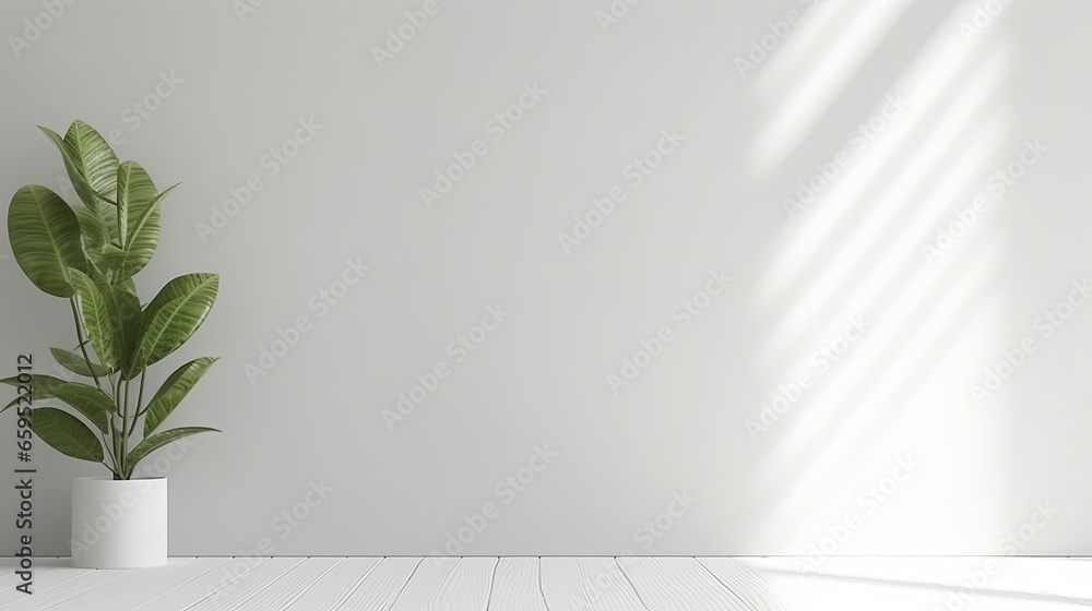 Modern summer minimal of tropical plam leaf tree branch in sunlight with long shadows on concrete plain wall background, copy space interior lifestyle Mediterranean backdrop scene,ai generate Modern summer minimal of tropical plam leaf tree branch in sunlight with long shadows on concrete plain wall background, copy space interior lifestyle Mediterranean backdrop scene,ai generate