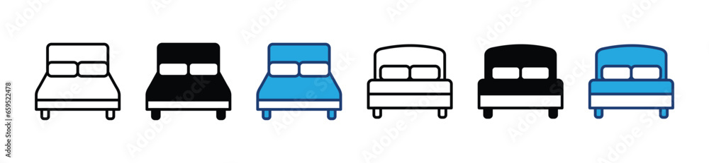 Bedroom icon. Pillow, bedding icon. Outline and editable stroke. Vector illustration Bedroom icon. Pillow, bedding icon. Outline and editable stroke. Vector illustration