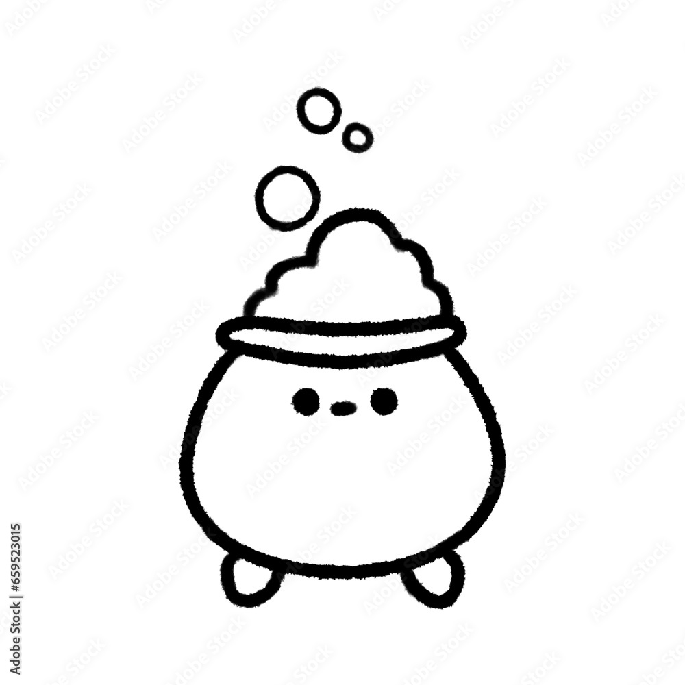 Cute line potion making Doodle Halloween element, signs and symbols decorative , Hand drawn in doodle style. Cute line potion making Doodle Halloween element, signs and symbols decorative , Hand drawn in doodle style.