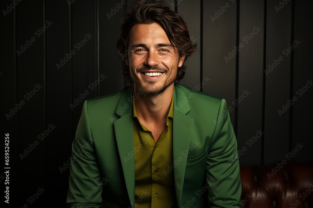 Fototapeta premium Handsome young man laughing
