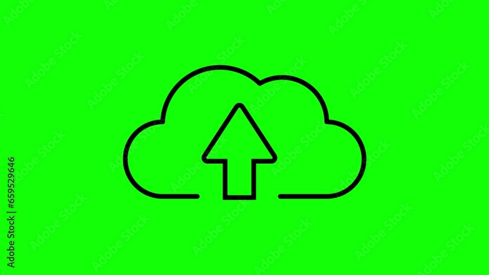 Animated outlined download upload icon. Animation, pictogram, motion graphics. Animated outlined download upload icon. Animation, pictogram, motion graphics.