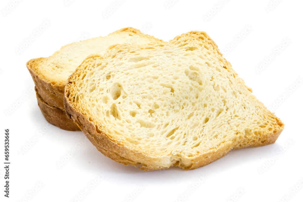 pieces of rusk isolated on white background pieces of rusk isolated on white background