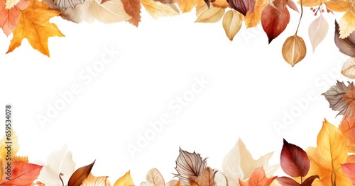 frame of autumn leaves