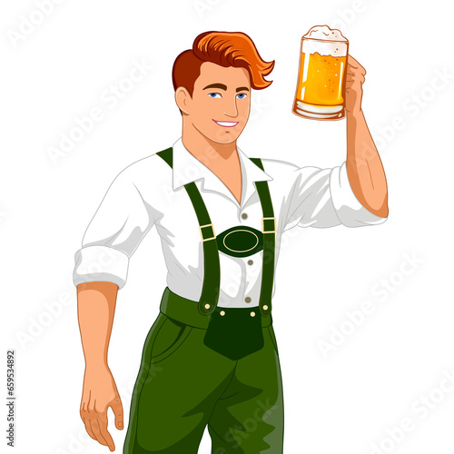Man with Beer Oktoberfest 