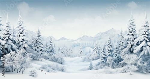 winter landscape with snow © Renaldi
