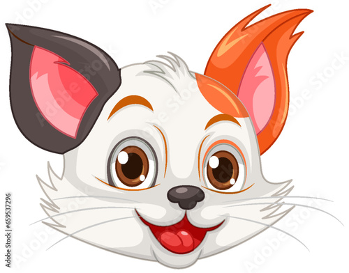 Cute cat face cartoon
