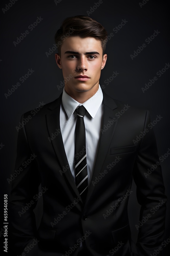 Male model in a suite and tie Male model in a suite and tie