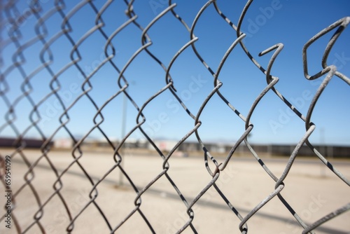 wire mesh fence with holes  indicating a possible escape
